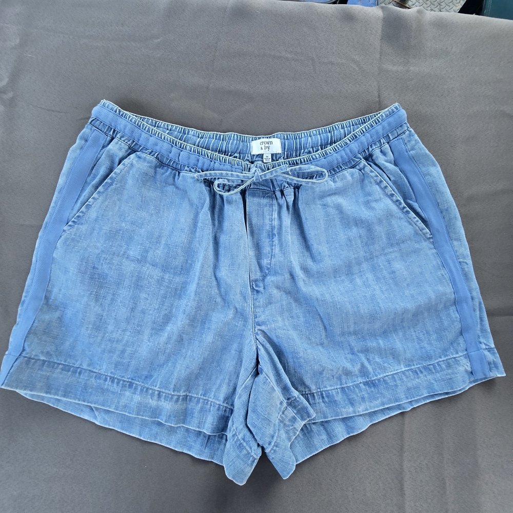 Crown & Ivy Light Blue High Waist Shorts